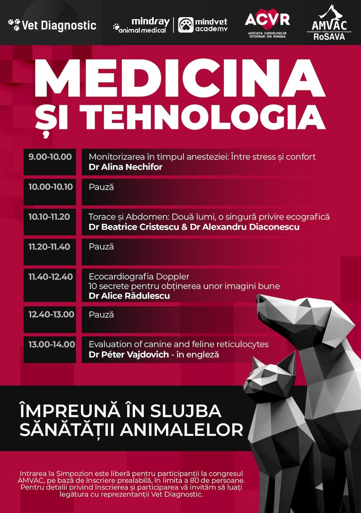 Program Workshop Medicina și tehnologia Vet Diagnostic & ACVR | AMVAC 2025